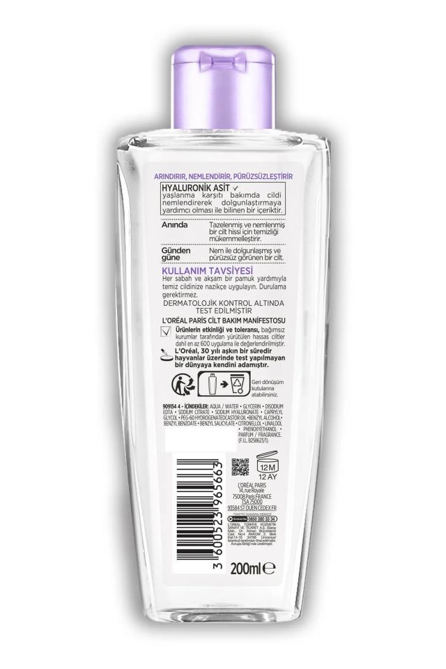 Loreal Paris Revitalift Filler Dolgunlaştırıcı Tonik 200ml - Hyaluronik Asit 3600523965663