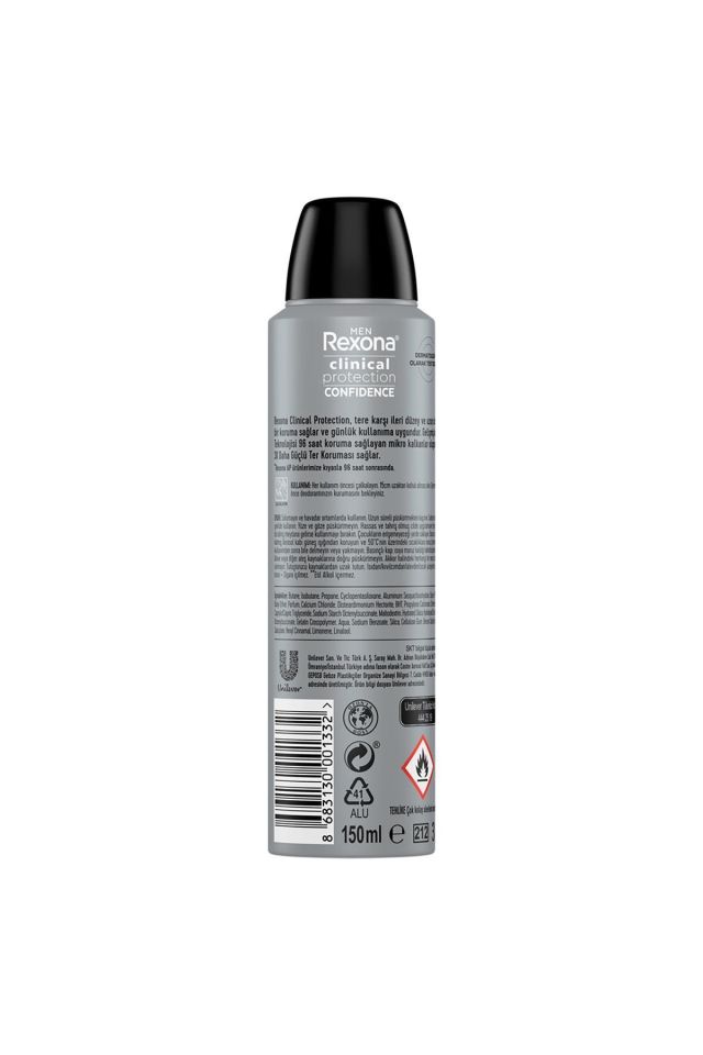 Rexona Deodorant Men Spray 150 Ml Clinical Protection 3X Güçlü Koruma