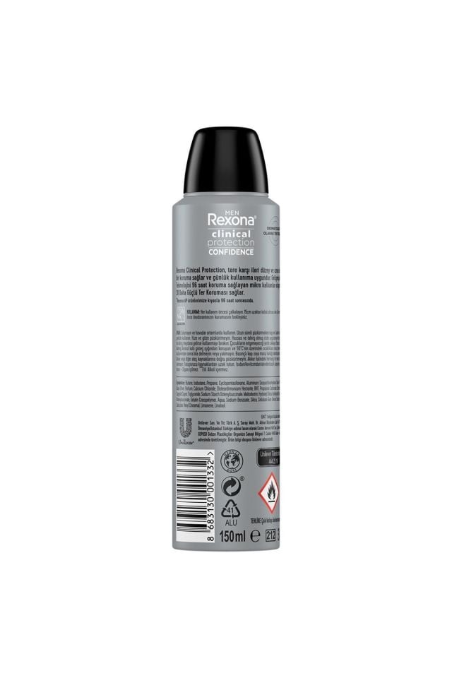 Rexona Deodorant Men Spray 150 Ml Clinical Protection 3X Güçlü Koruma