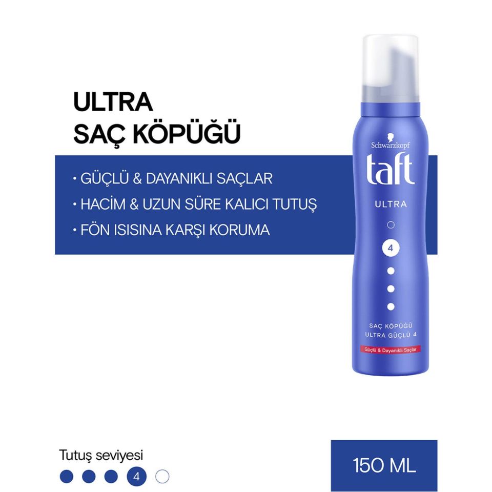 Taft Saç Köpüğü 04 Ultra 150 Ml
