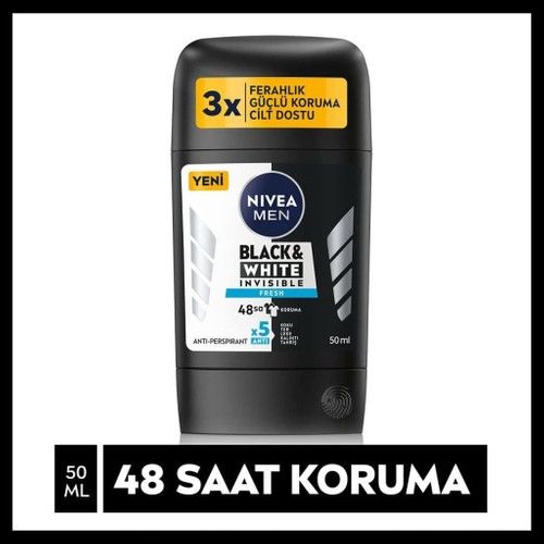 Nivea Stick Men Invisible Black White Fresh 50 Ml