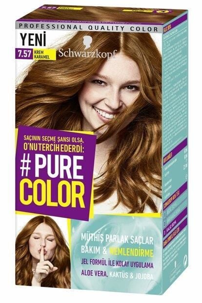 Schwarzkopf Pure Color Jel Saç Boyası 7.57 Krem Karamel