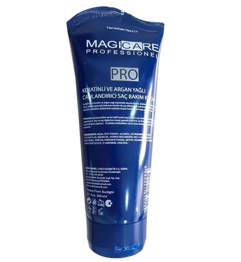 Magicare Pro Keratin Ve Argan Yağlı Canlandırıcı Bakım Kremi 200 Ml
