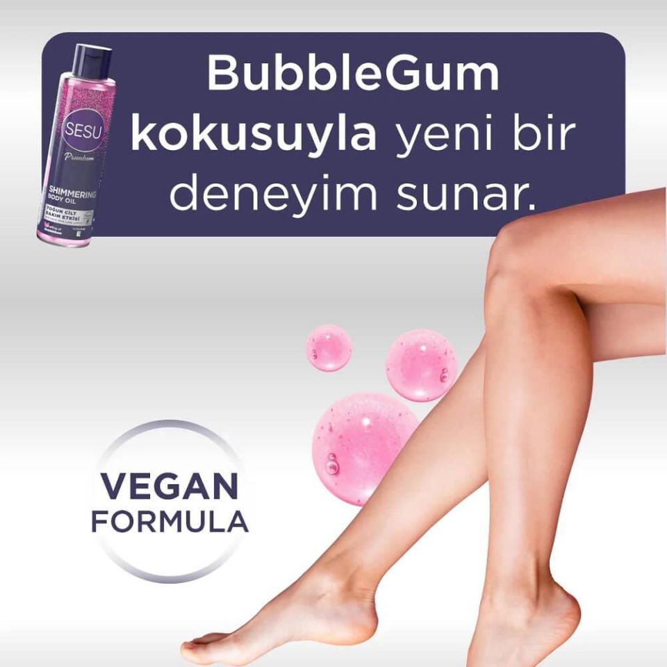 Sesu Simli Vücut Bakım Yağı 150 Ml