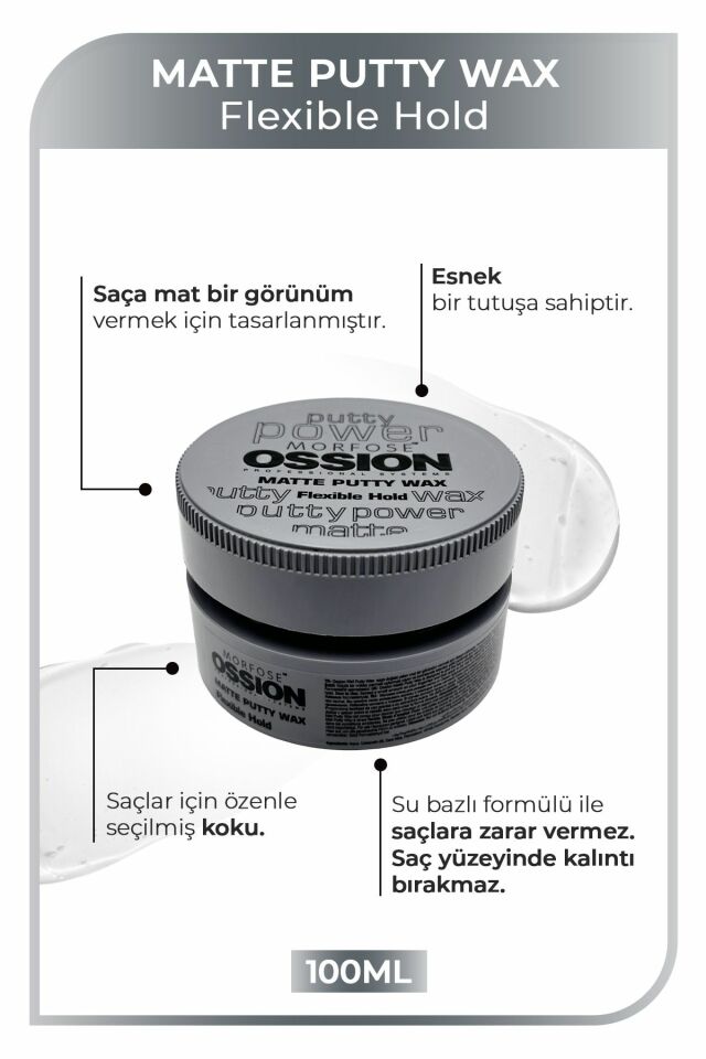 Morfose Ossion Matte Putty Wax 100 Ml
