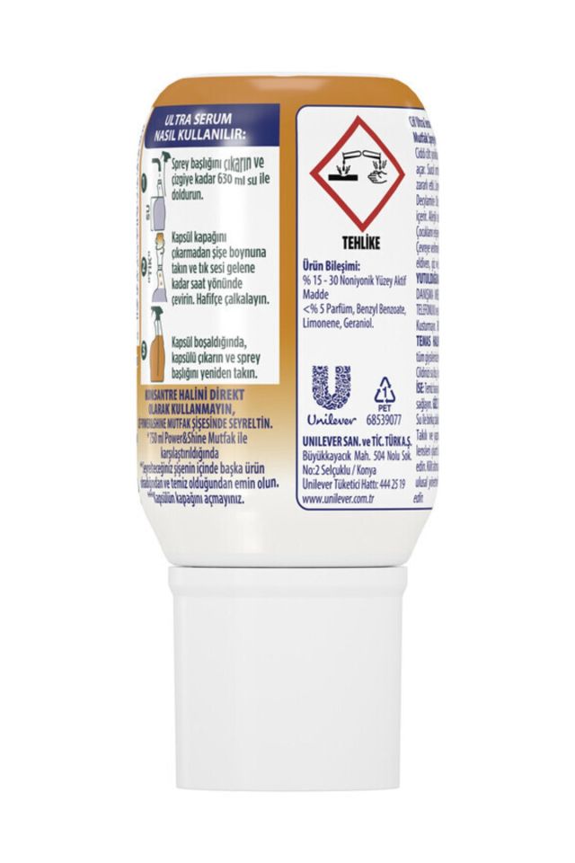 Cif Power-Shine Banyo 750 ML İçin Ultra Serum 70 Ml Mutfak Kapsül