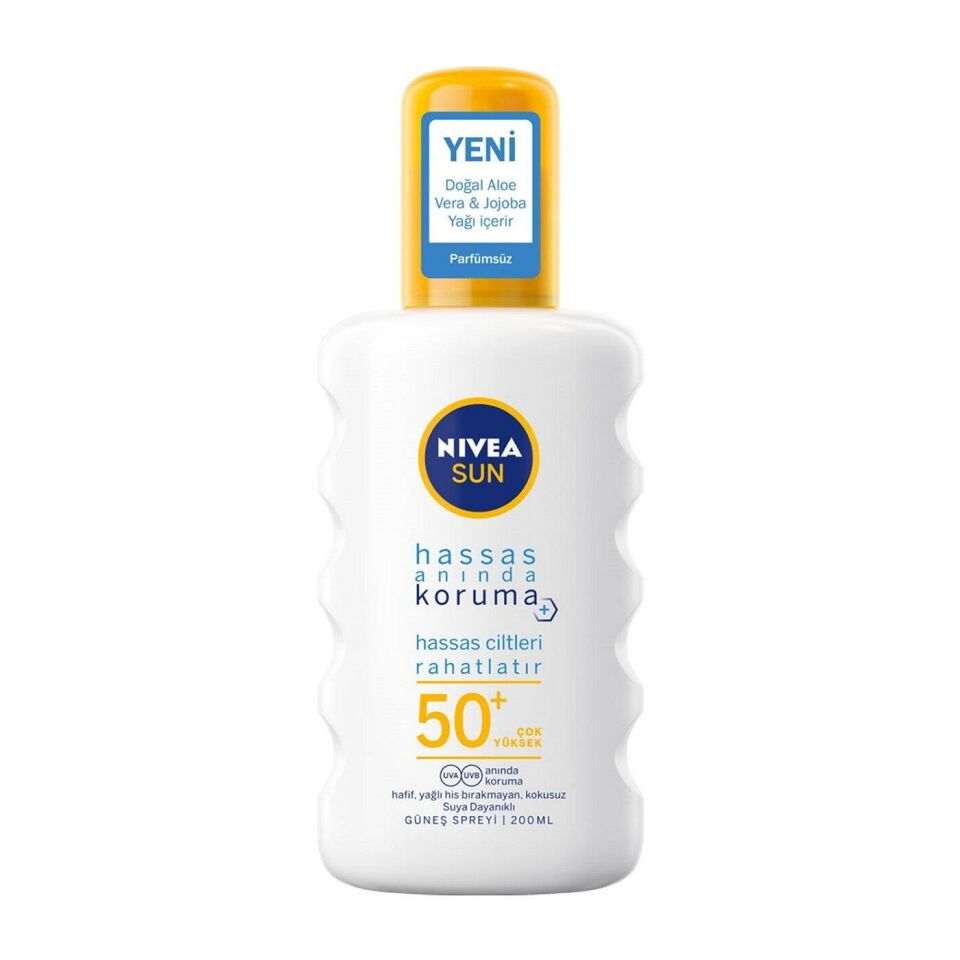 Nivea Hassas Ciltler İçin Koruyucu Güneş Spreyi Spf 50 200 ml