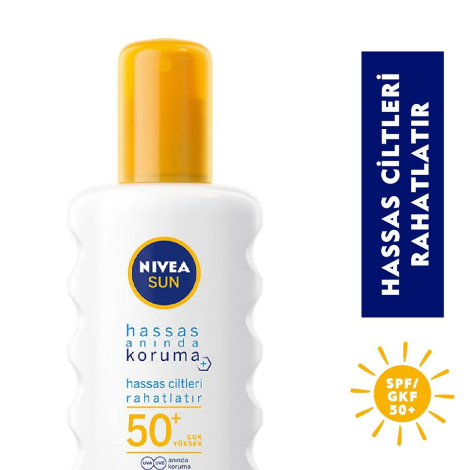 Nivea Hassas Ciltler İçin Koruyucu Güneş Spreyi Spf 50 200 ml
