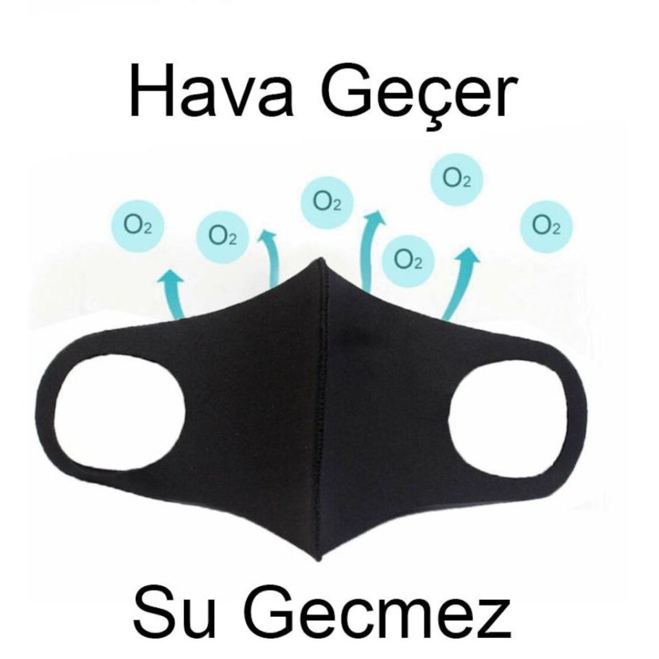 Natura Yüz Maskesi Nano Teknolojisi Yıkanabilir Yüz Maskesi Siyah