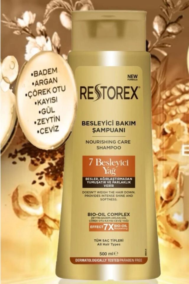 Restorex Şampuan 500 ml  7 Besleyici Yağ