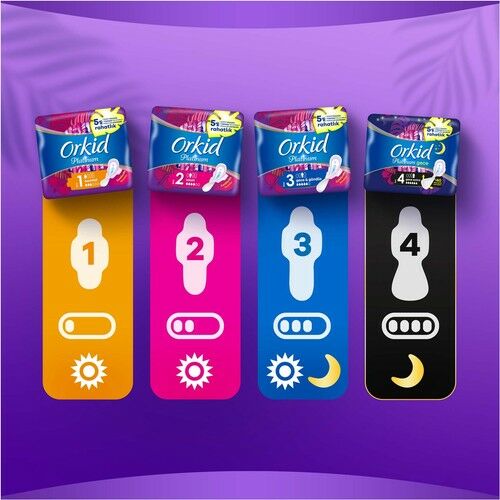 Orkid Platinum Gece Hijyenik Ped 16 Adet No : 3