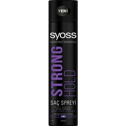 Syoss Güçlü Tutuş Saç Spreyi Extra Güçlü Strong Hold 400 ml Mor