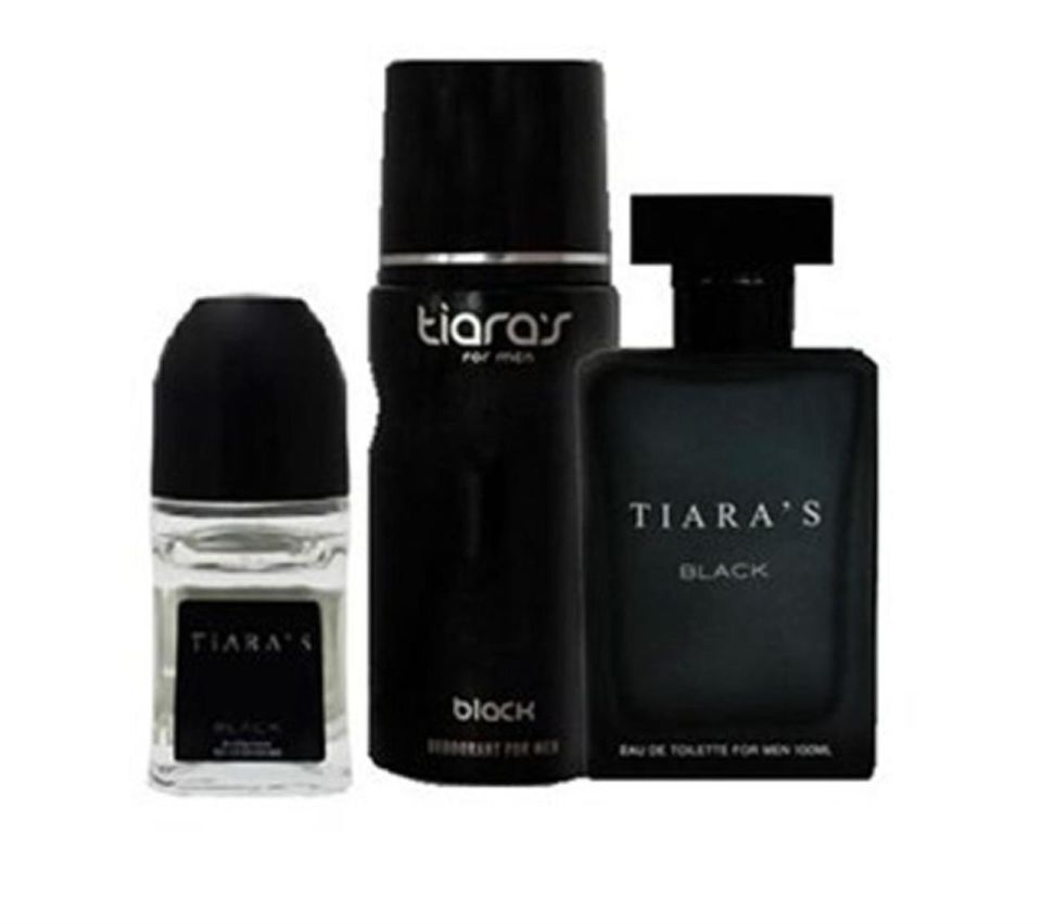Tiaras Him Black Erkek Parfum Seti 100 Ml Edt + 150 Deo + 50Ml Roll