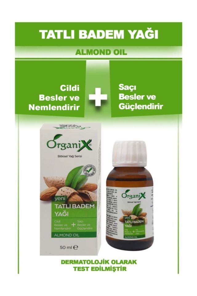 Organix 50 Ml Tatlı Badem Yağı