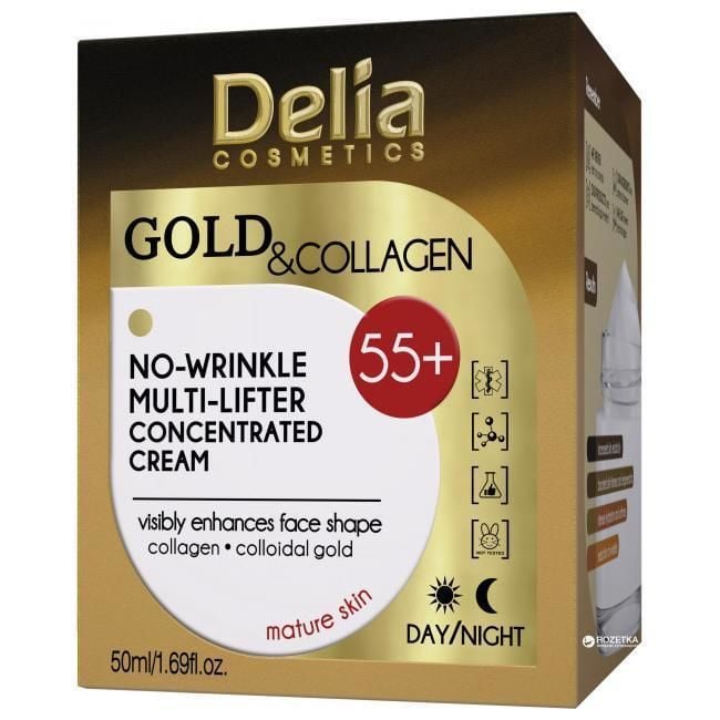Delia Gold Collagen 55+ No-Wirinkle Kırışık Giderici Gündüz-Gece Kremi