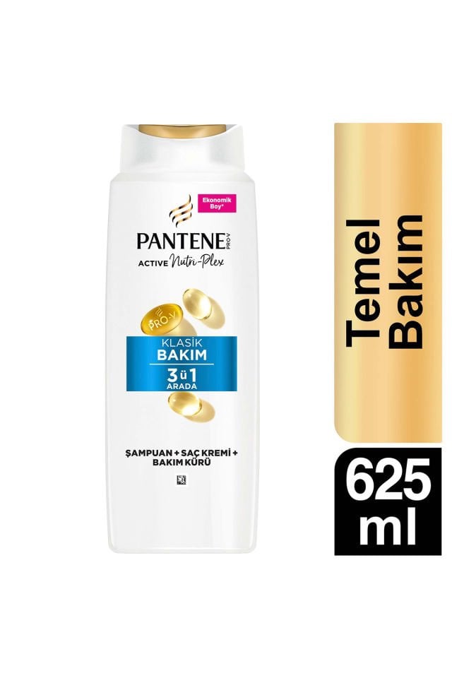 Pantene Temel Bakım 3 ü 1 Arada Şampuan 625 Ml