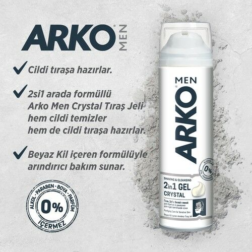 Arko Tıraş Jeli 200 Ml Crystal 2In 1