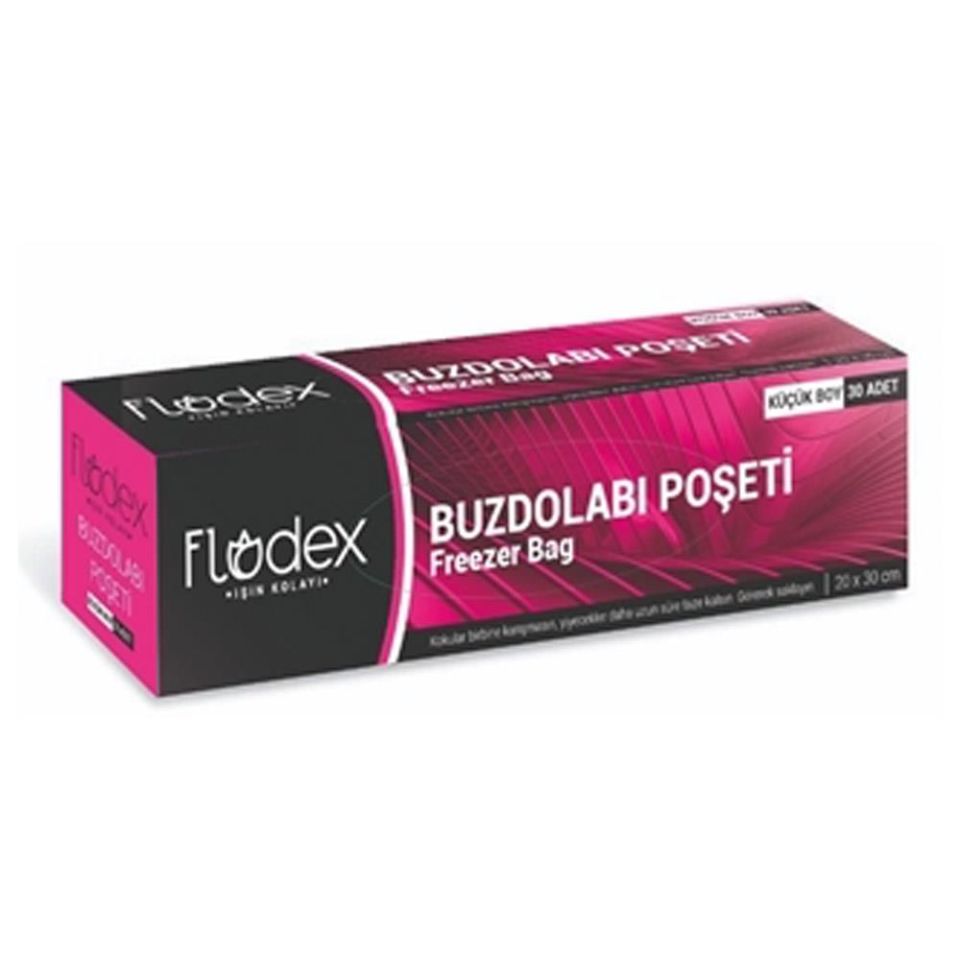 Flodex 30 Adet Küçük Boy Buzdolabı Poşeti 20x30cm