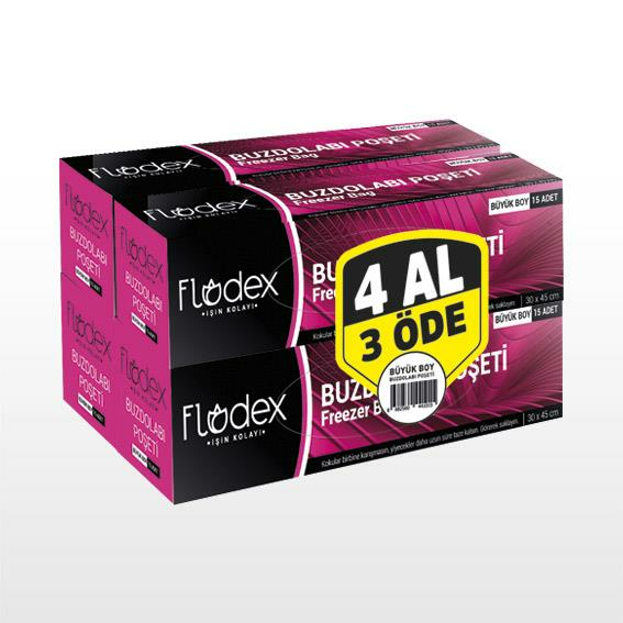Flodex 30x4 Adet Küçük Boy Buzdolabı Poşeti 20x30cm 4AL3 Öde