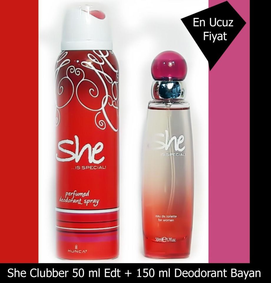 She Special Set Kırmızı 50 ml Edt + 150 ml Deodorant Bayan
