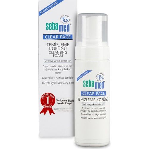 Sebamed Clear Face Yüz Temizleyici Köpük 150 ml Siyah Nokta Sivilce Cilt Pürüzleri