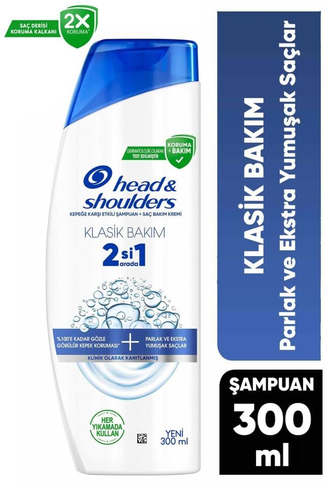 Head Shoulders 2ın 1 Şampuan 300 Ml Klasik Bakım + Kepek