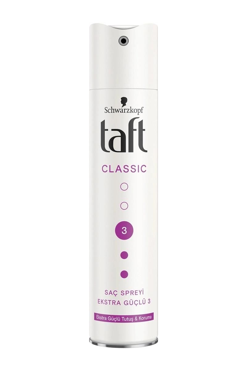 Taft Saç Spreyi 03 Tüm Saç Tipleri İçin 250ml Classic Extra Güç