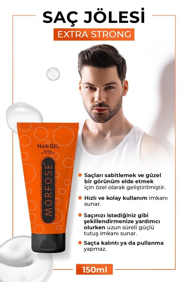 Morfose Extra Strong Saç Jölesi 150 Ml Tüp Jöle Turuncu