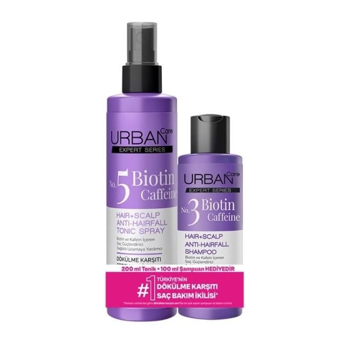 Urban Care Biotin & Kafein Saç Kökü Güçlendirici Şampuan 100 Ml + 200 Ml Sprey Tonik