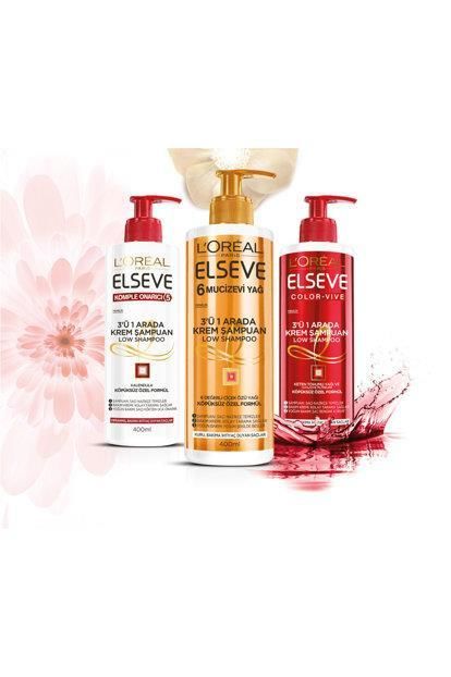 Elseve 3ü 1 Arada Köpüksüz Krem Şampuan Komple Onarıcı 5 400 Ml