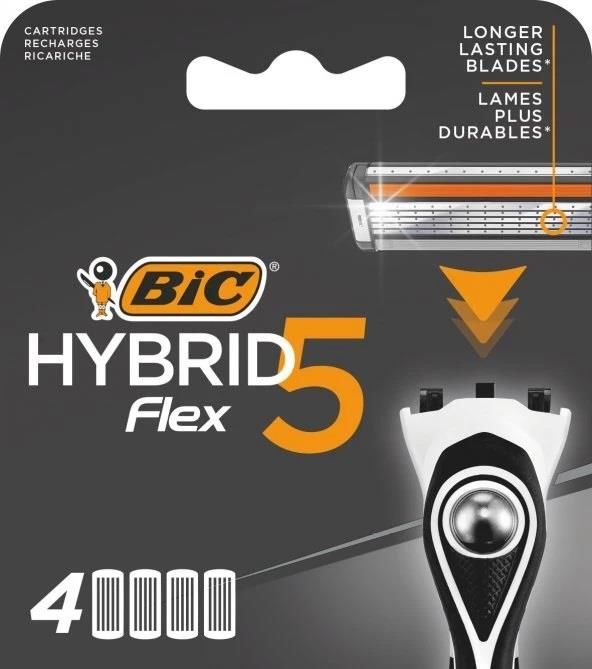 Bic Flex 5 Hybrid 4 Lü Yedek Tıraş Bıçağı Kartuşu 5 Bıçaklı