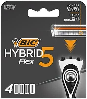 Bic Flex 5 Hybrid 4 Lü Yedek Tıraş Bıçağı Kartuşu 5 Bıçaklı