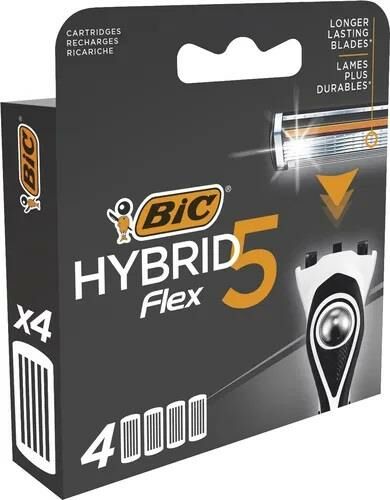 Bic Flex 5 Hybrid 4 Lü Yedek Tıraş Bıçağı Kartuşu 5 Bıçaklı