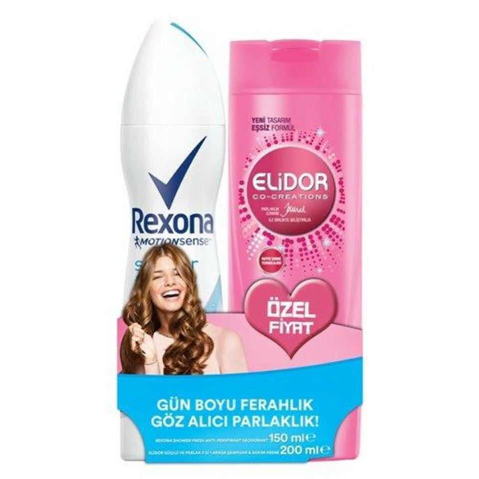 Rexona Deodorant Shower Fresh 150 ml + Elidor Güçlü 200 ml