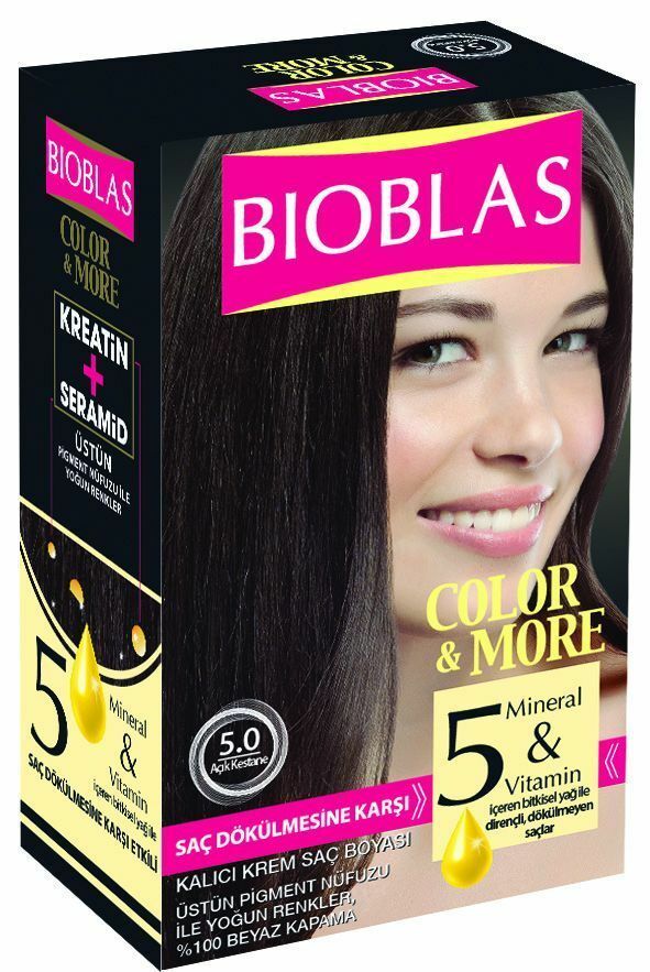 Bioblas Saç Boyası 5.0 Açık KESTANE
