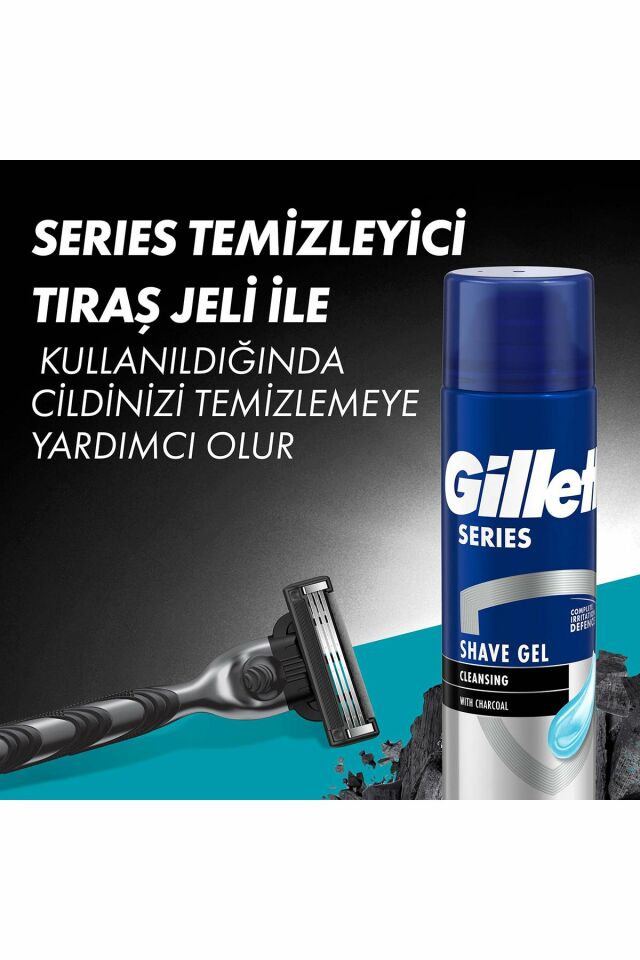 Gillette Mach3 Kömür Tıraş Makinesi + 2 Yedek Tıraş Bıçağı
