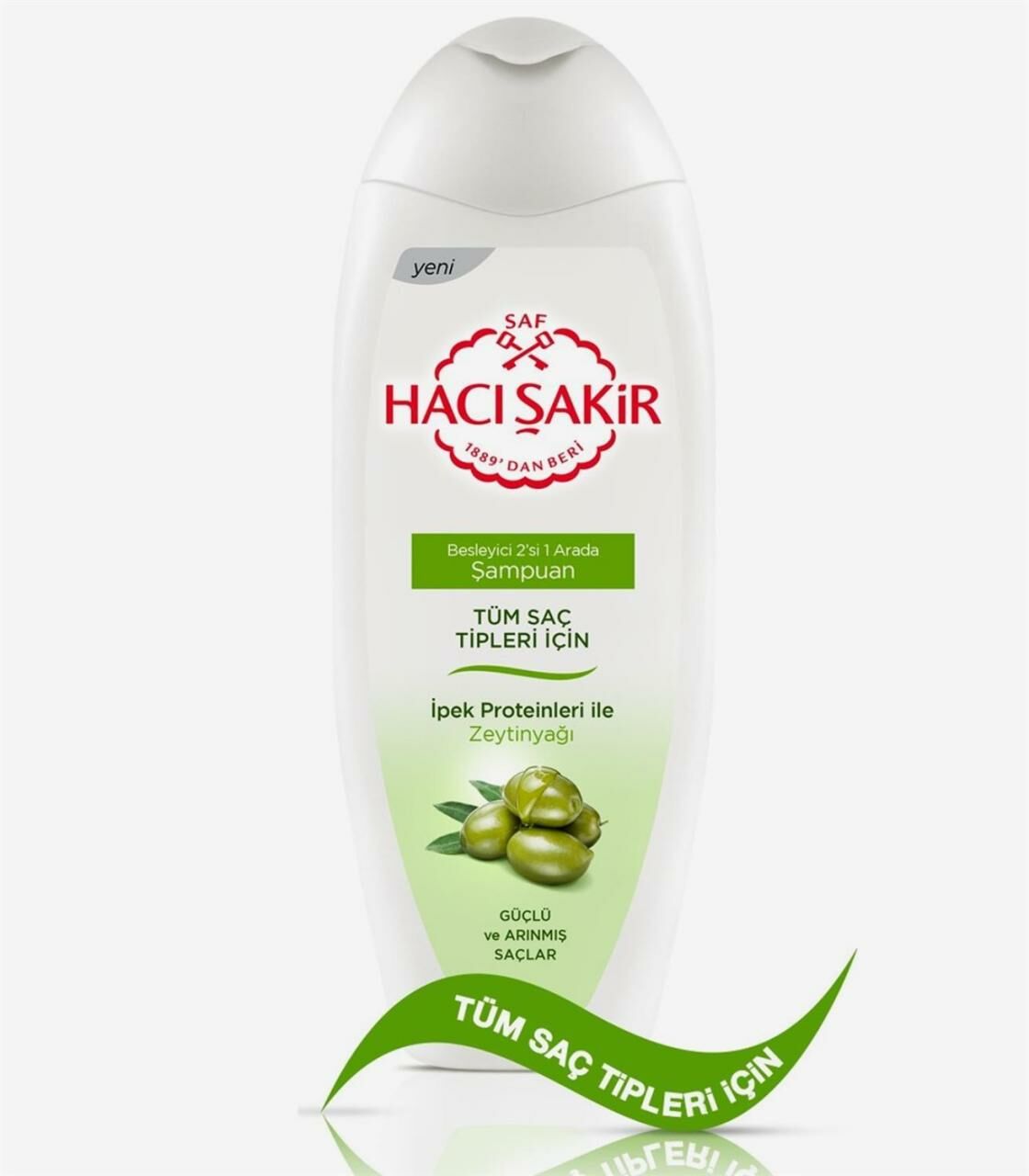Hacı Şakir Şampuan Zeytinyağı 500 ml 2ın1 Tüm Saçlar
