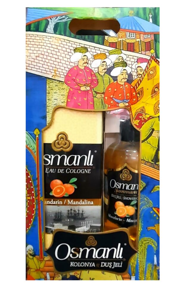 Osmanlı 250 ml Cam Mandalina Kolonya+250ml Duş Jeli
