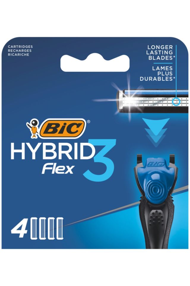 Bic Flex 3 Hybrid 4 Lü Yedek Tıraş Bıçağı Kartuşu 3 Bıçaklı