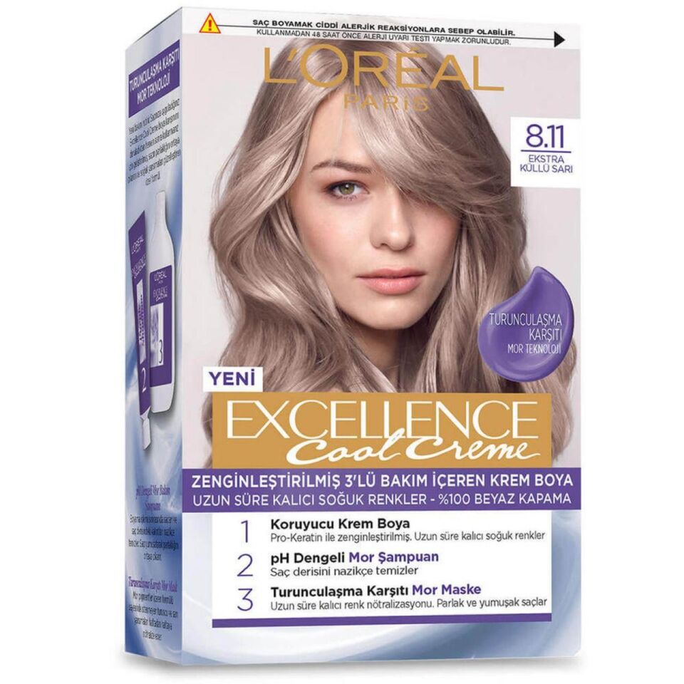Loreal Excellence Cool Creme 8.11 Ekstra Küllü Sarı