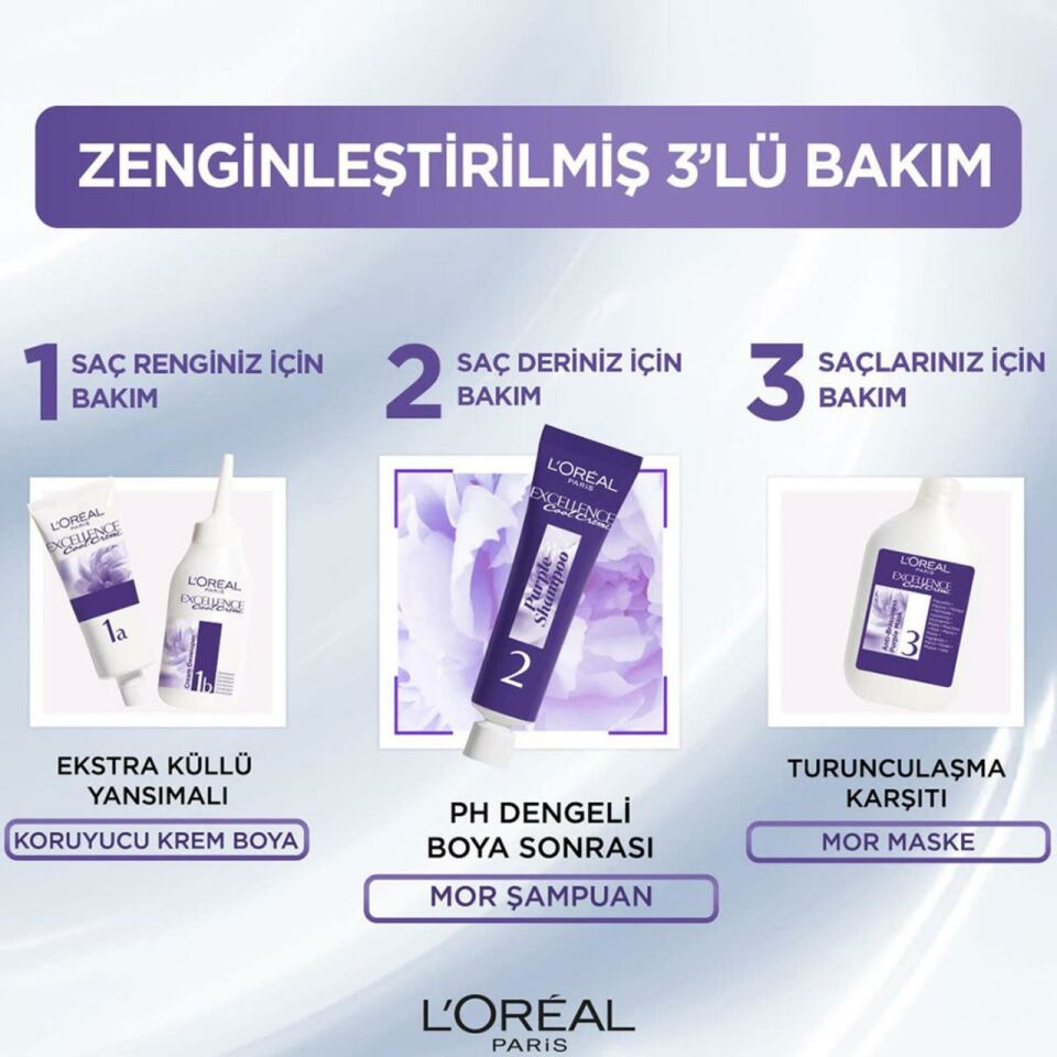 Loreal Excellence Cool Creme 7.11 Ekstra Küllü Kumral