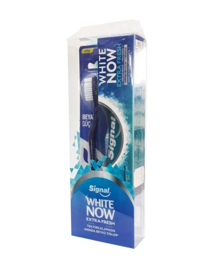 Signal White Now 75 ml Diş Macunu Extra Fresh + Beyaz Güç Fırça Hediyeli