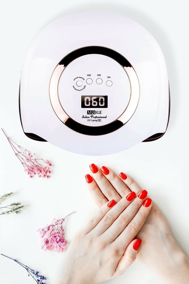 Mara Salon Professional Kalıcı Oje Kurutucu Uv Lamba 168 Watt jel tırnak ve protez tırnak
