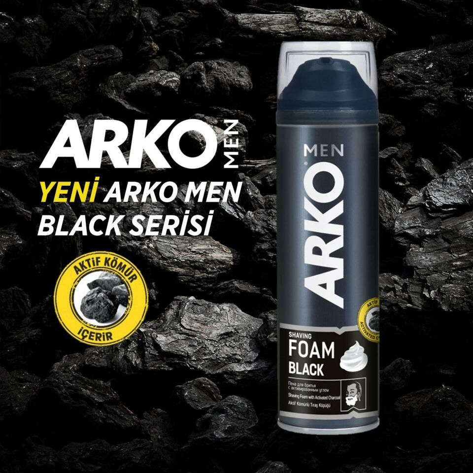 Arko Tıraş Köpüğü Black 200 Ml