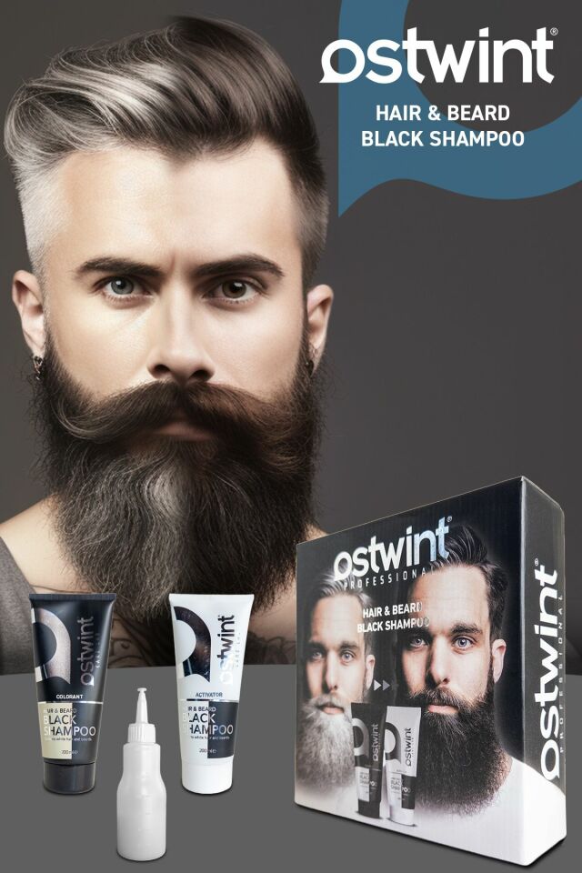 Ostwint Black Şampuan Saç Siyahlaştırıcı Set 200 Ml