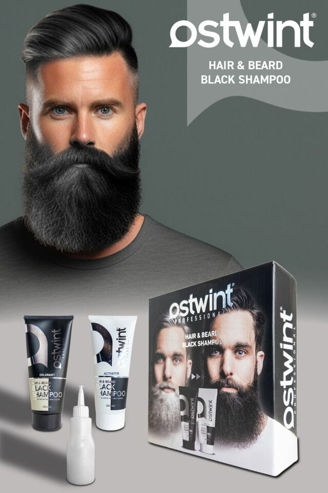 Ostwint Black Şampuan Saç Siyahlaştırıcı Set 200 Ml