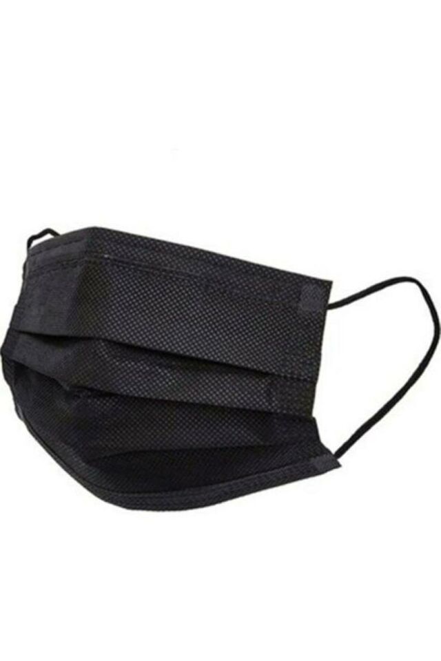O.R.T Akzamax Lastikli Telli Cerrahi Yüz ve Ağız Maskesi 50 li Siyah