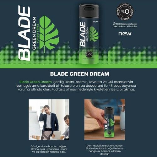 Blade Green Dream Deodorant Spray 150 Ml Erkek