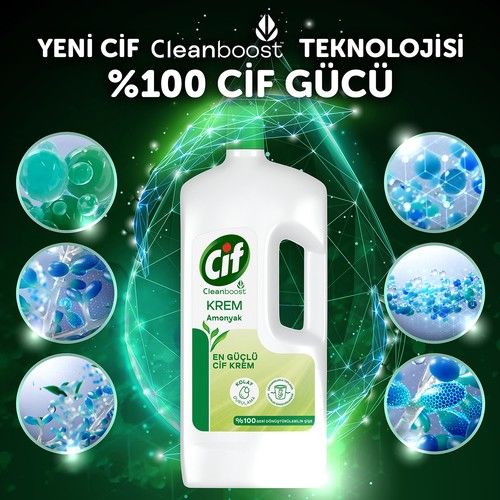 Cif Krem 1500 Ml Amonyak Krem Yüzey Temizleyici