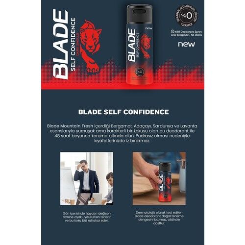 Blade Self Confidence Dark Smells Deodorant Spray 150 Ml Erkek